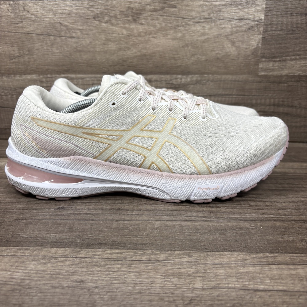 Asics GT-2000 10 White Gold Womens US Size 10 EUR 42 1012B266 Running Shoes